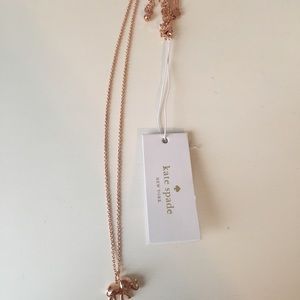 Kate Spade elephant rose gold necklace.
